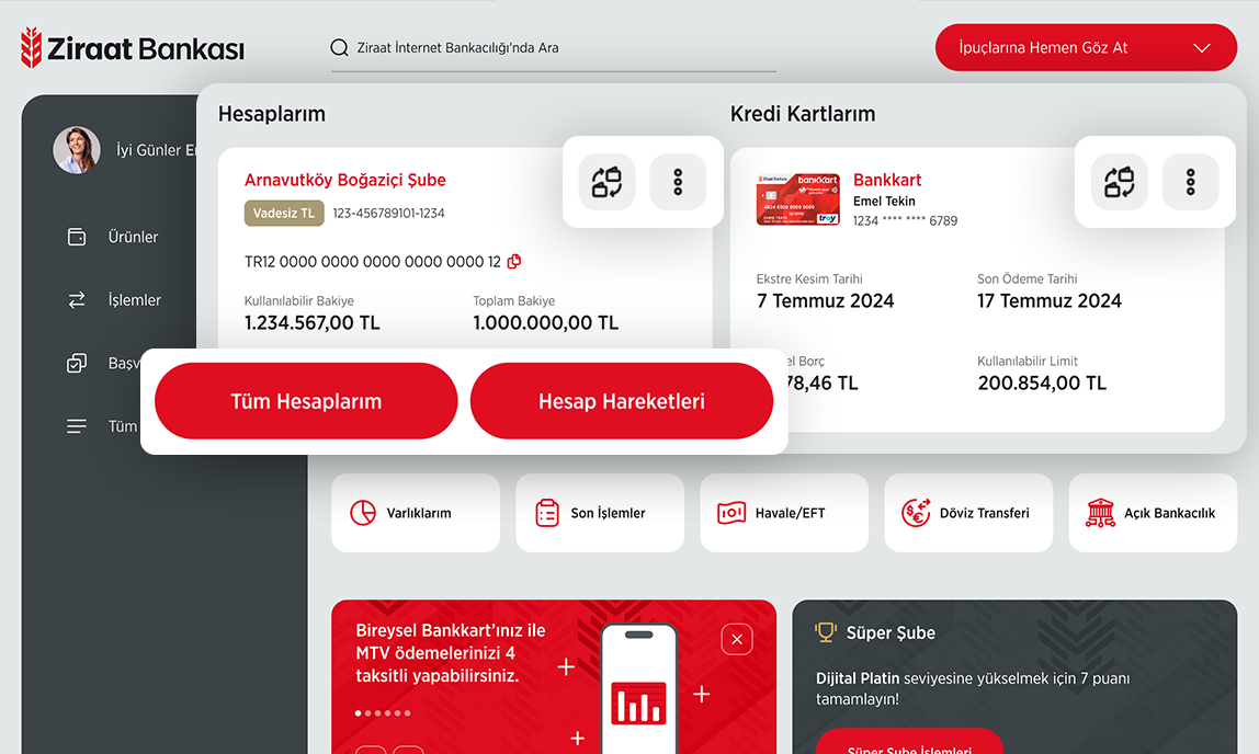 Hoş Geldiniz | Ziraat Bankası İnternet Bankacılığı